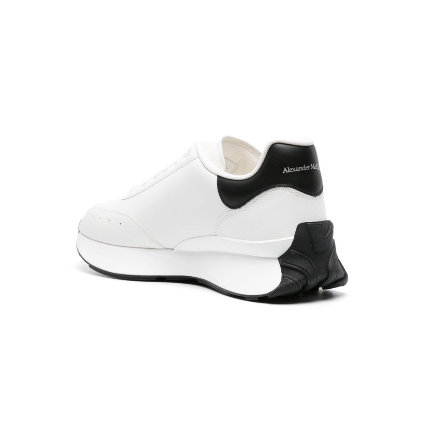 Alexander McQueen Sprint Runner Black and White WOMENS